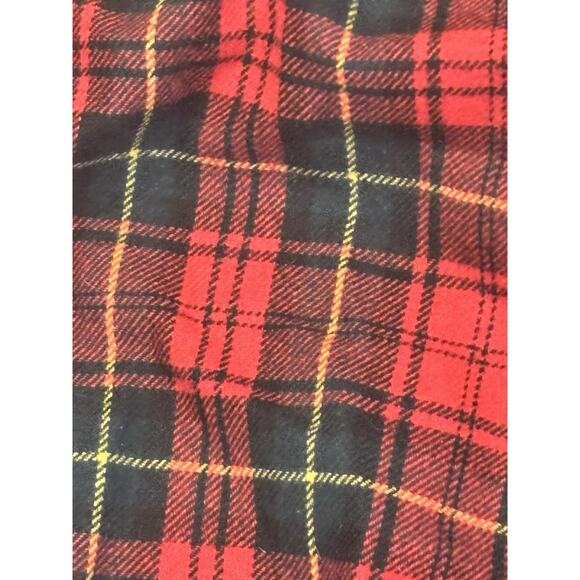 Vintage, Wool Blend Red Plaid Landers And Co Pleated Skirt, 14 - Picture 4 of 8